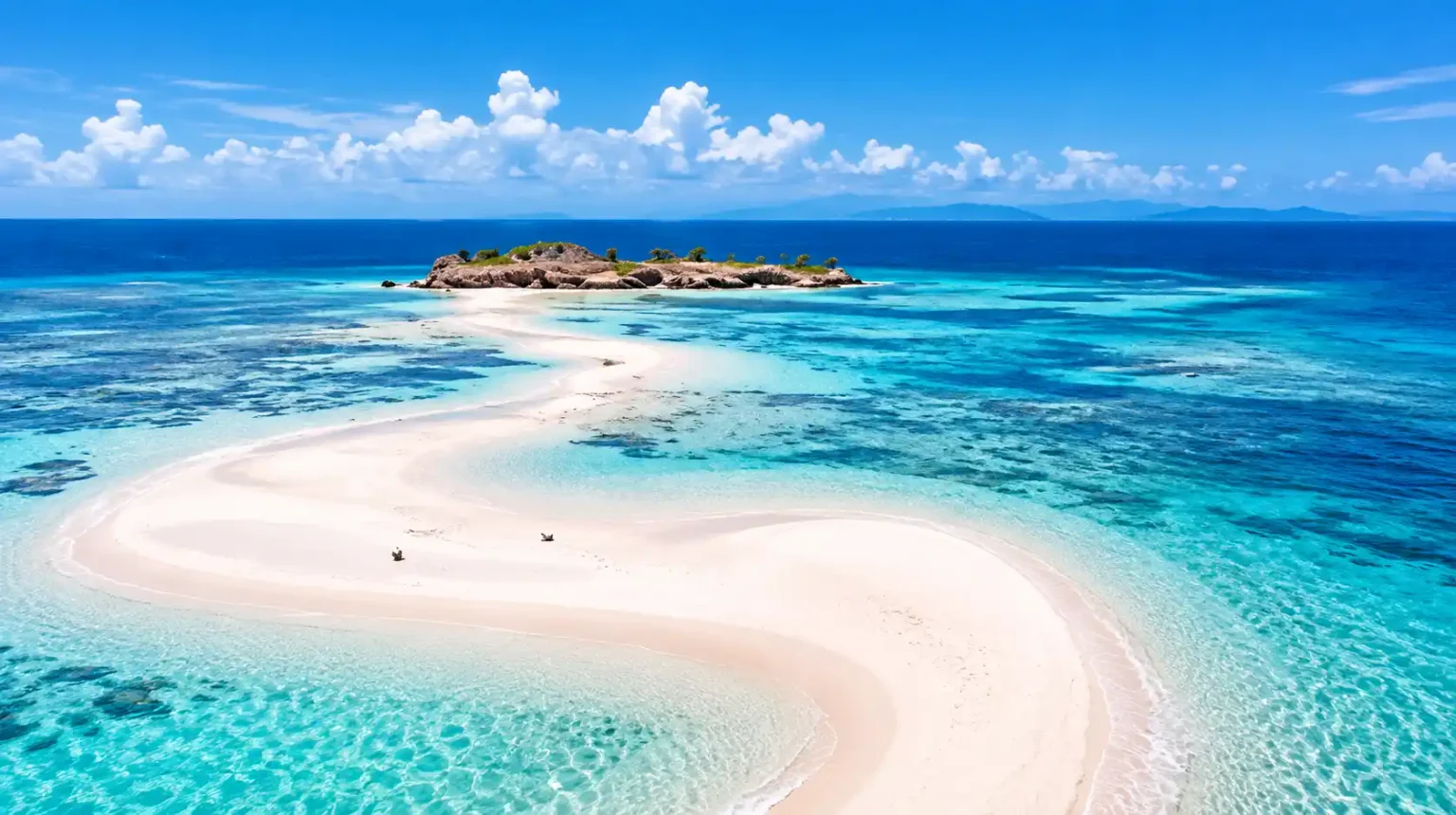 Gili Pasir white sand bank near Pink Beach Lombok